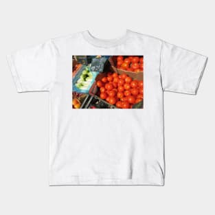 Paris Belleville Fruit and Vegetable Market Kids T-Shirt